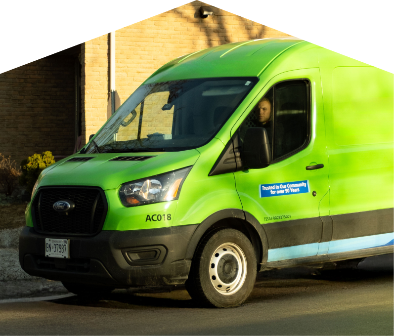 M&K service van parked by a brick home highlighting trusted plumbing, heating & electrical expertise since 1983. M&K service van parked by a brick home highlighting trusted plumbing, heating & electrical expertise since 1983.